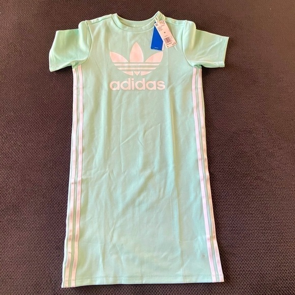 Adidas NWT J zoo  t-shirt dress w/ side snap button size medium - Picture 2 of 8